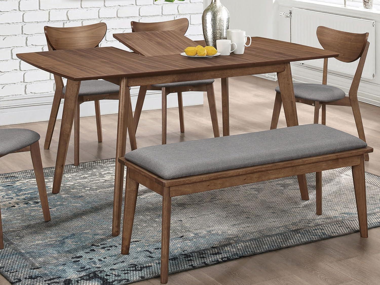 Coaster Furniture Coaster Furniture Alfredo Extension Leaf Dining Table Natural Walnut