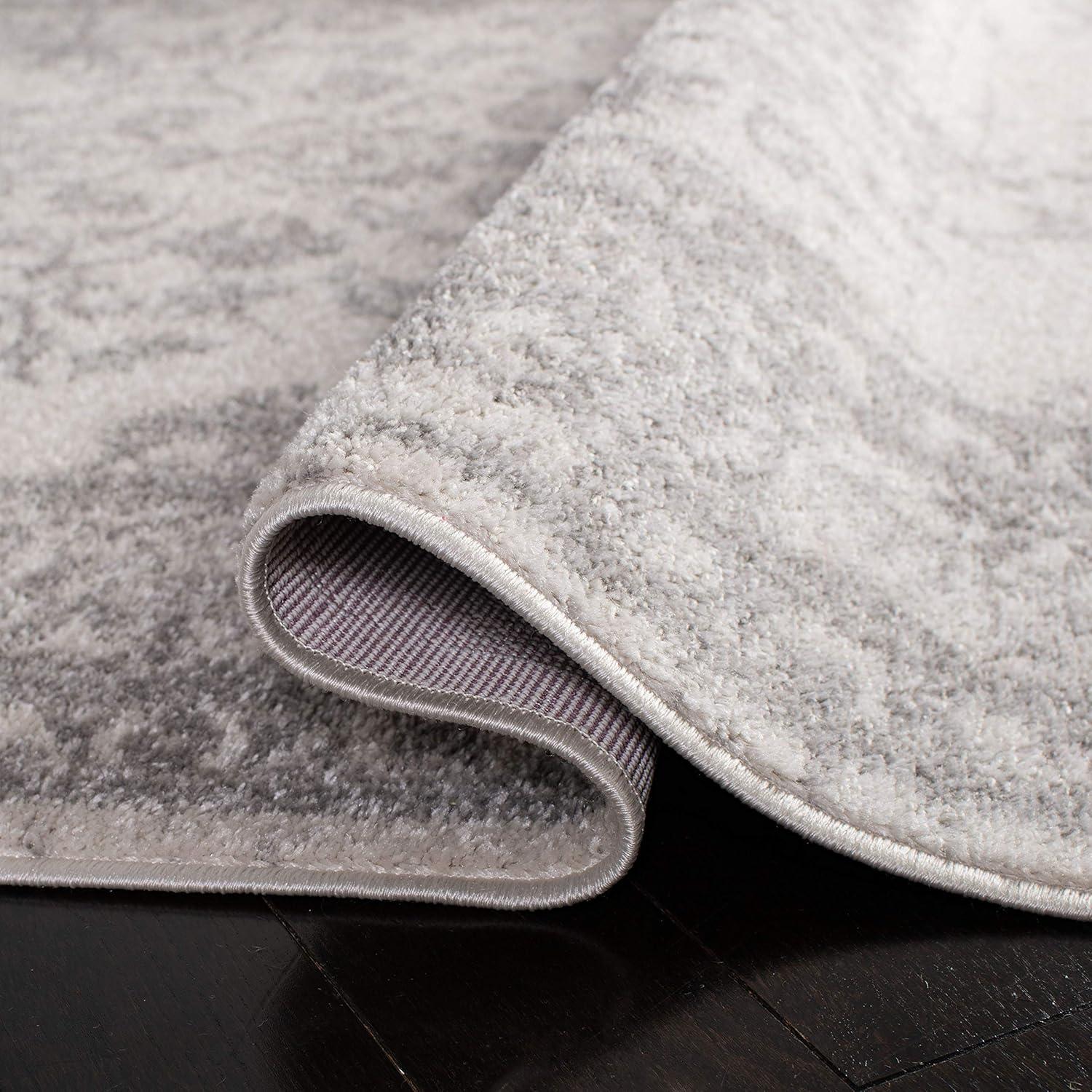 Adirondack ADR101 Power Loomed Runner Rug - Ivory/Silver - 2'6"x10' - Safavieh.