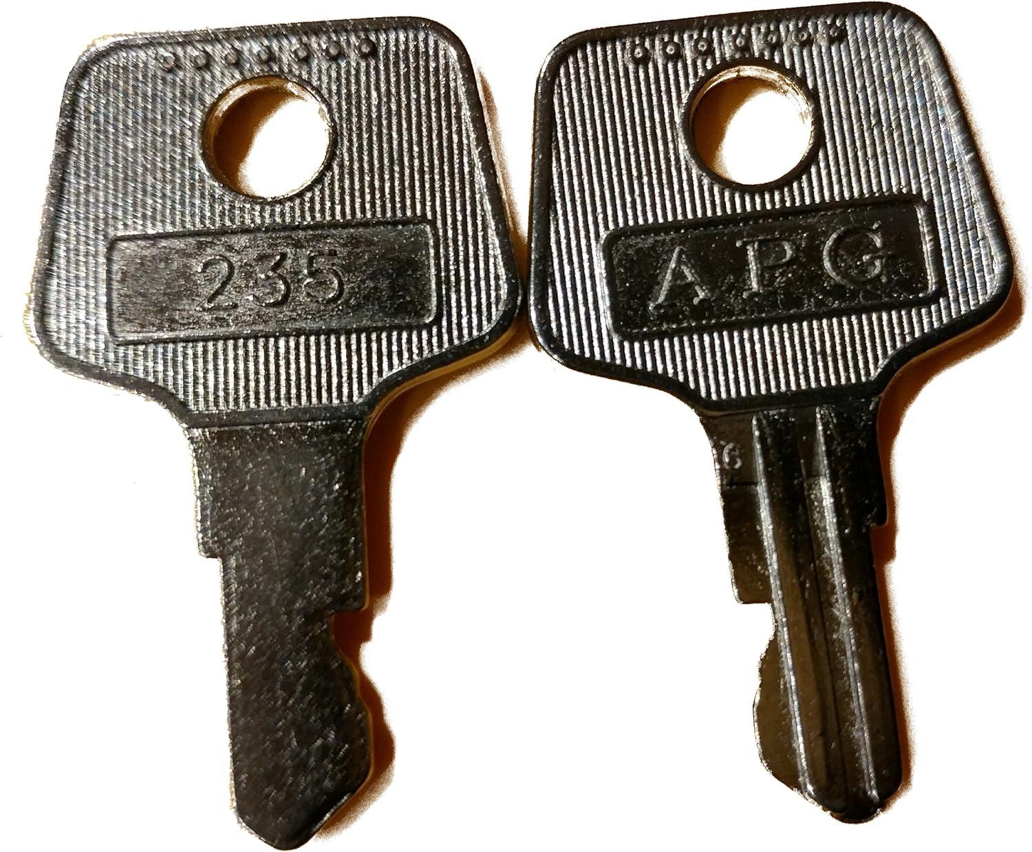 APG Cash Drawer VPK-8K-235 2 Key Set Type 235 for the Vasario Cash Drawer