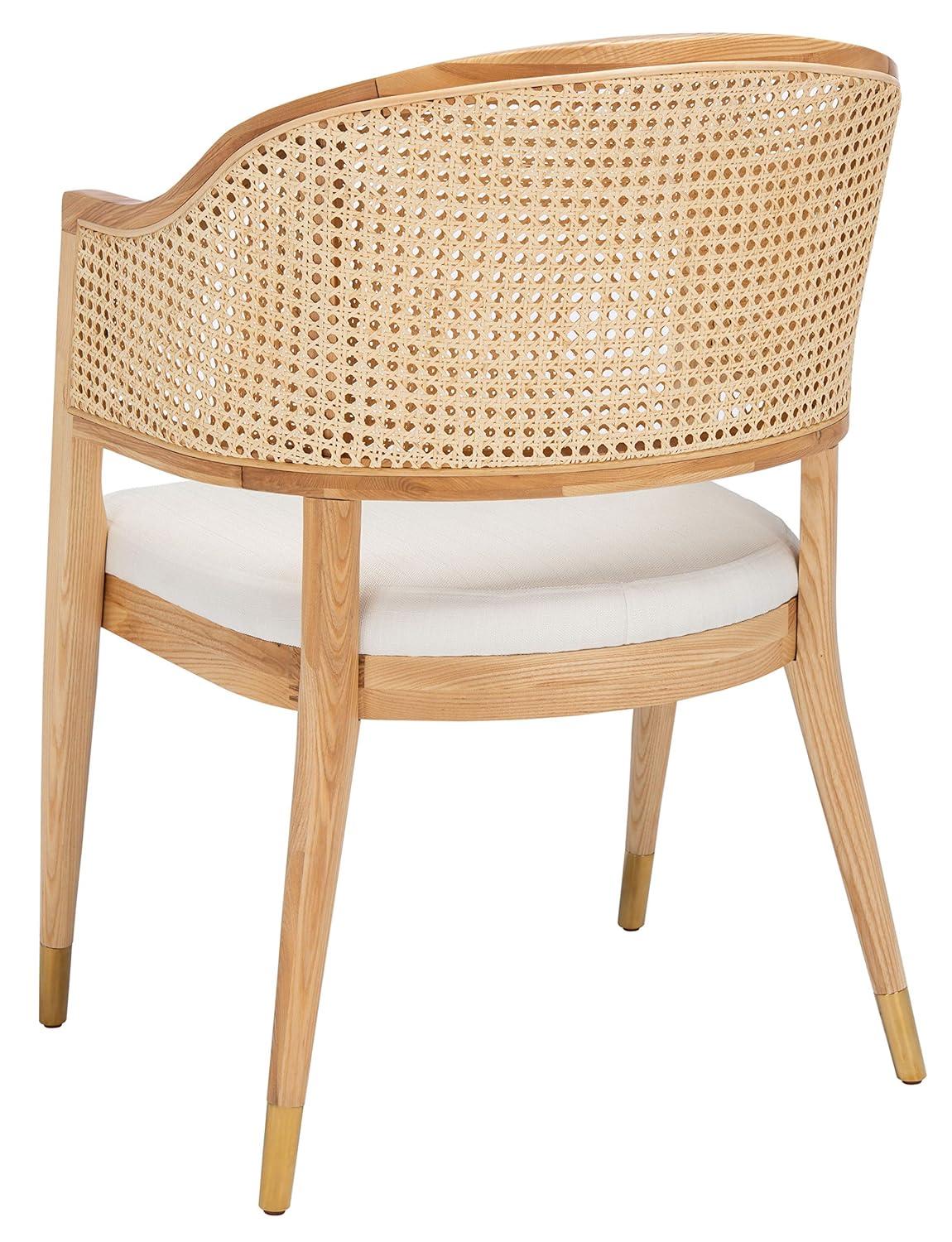 Rogue Chic Black Rattan and Cane Mid-Century Arm Chair