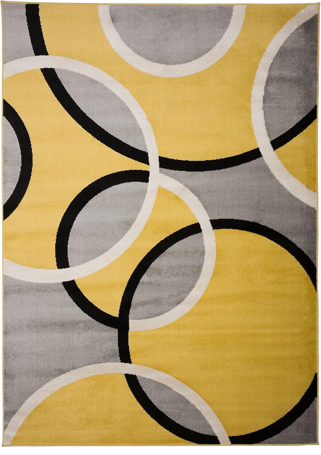 World Rug Gallery Modern Abstract Circles Area Rug