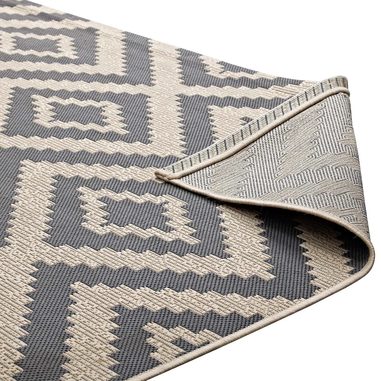 Modway Modway Jagged Geometric Diamond Trellis Indoor and Outdoor Area Rug