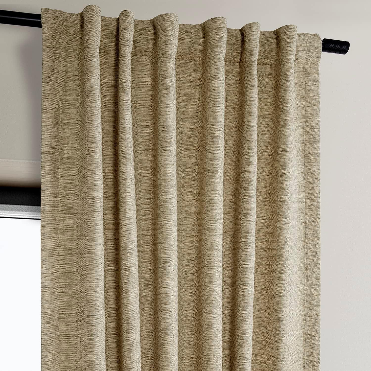 Ginger Polyester Blackout Puddle Length Drape Panel