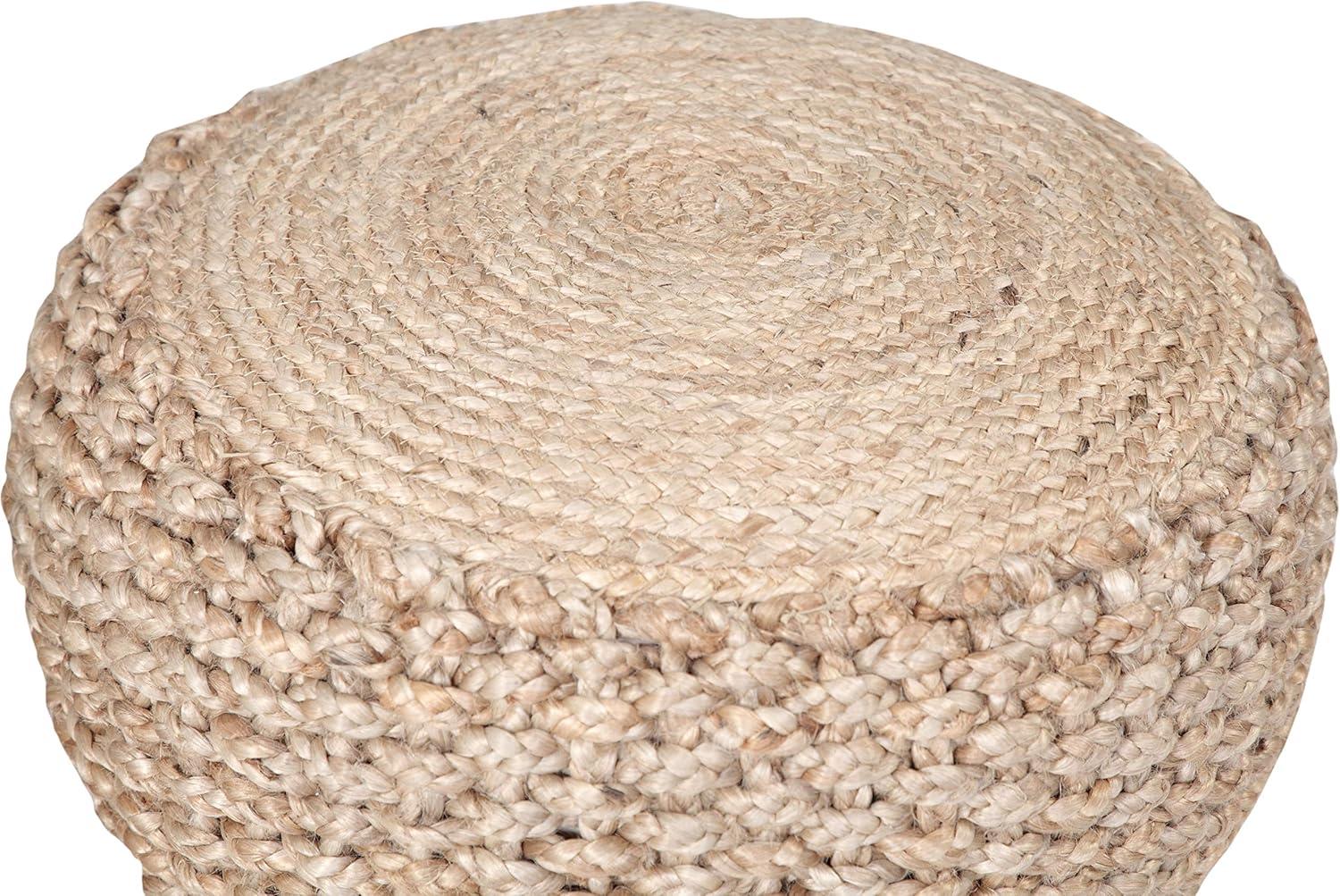 Highland Dunes Aarron Hand-Made Jute Braided Ottoman Pouf