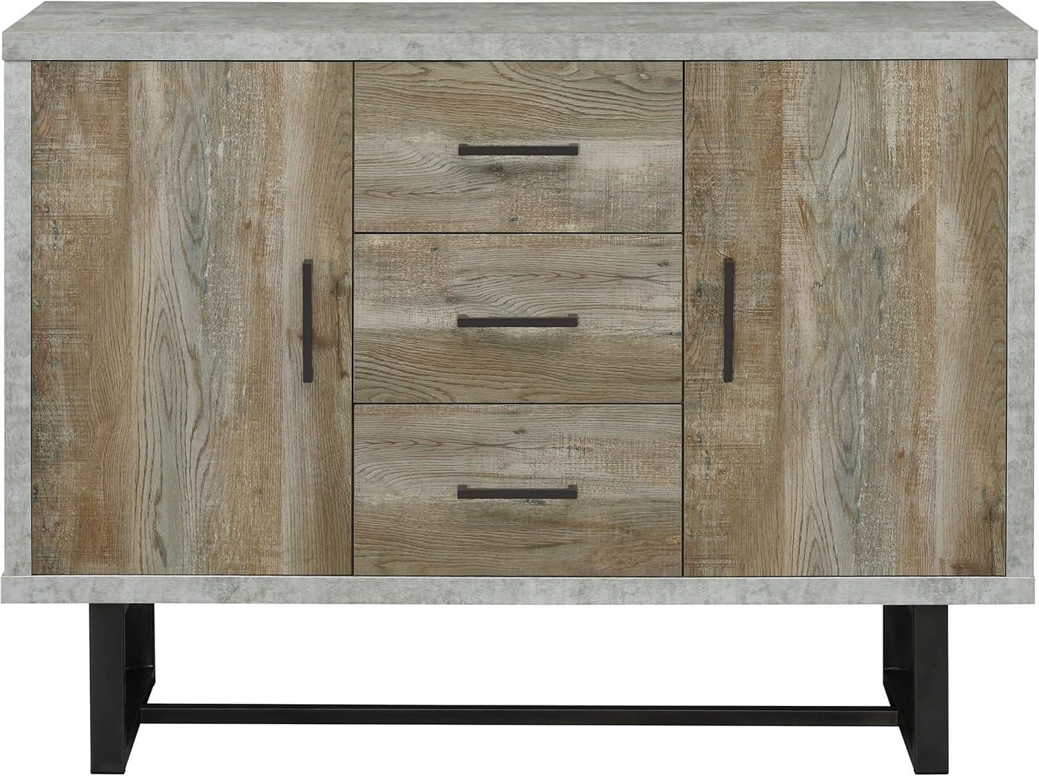 Coaster Abelardo 3-drawer Wood Accent Cabinet Weathered Oak and Cement