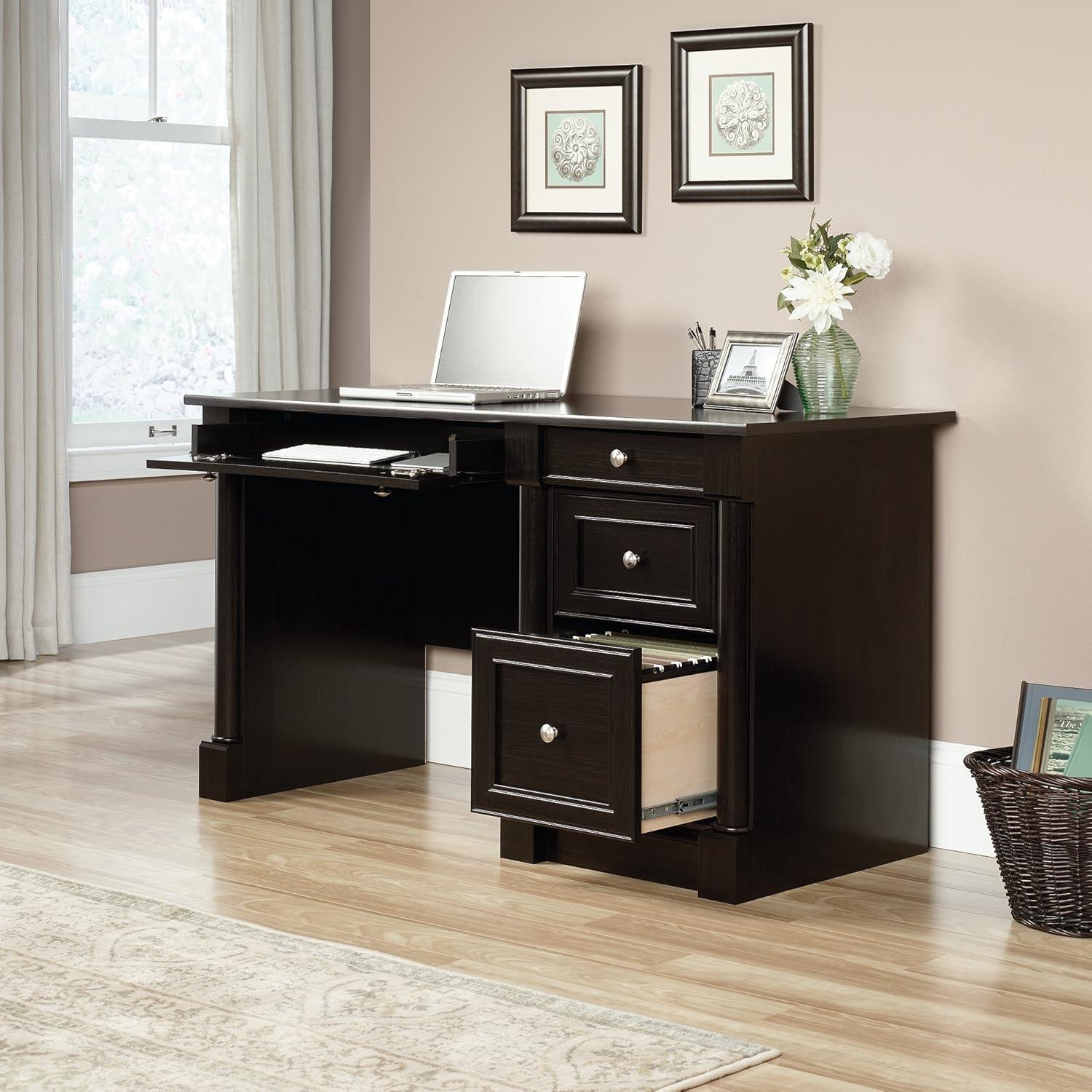 Sauder Palladia Engineered Wood Computer Desk in Wind Oak