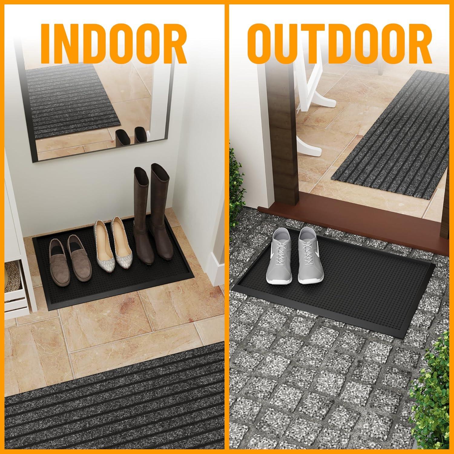 Easy Clean, Waterproof Non-Slip Doormat Indoor/Outdoor Boot Tray, 18" x 28"