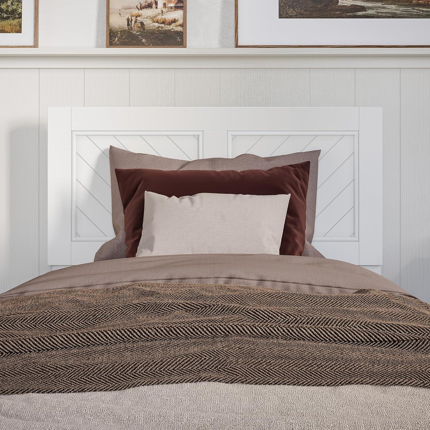 AFI Canyon White Solid Wood Platform Bed with Matching Footboard & Twin XL Trundle, Twin XL