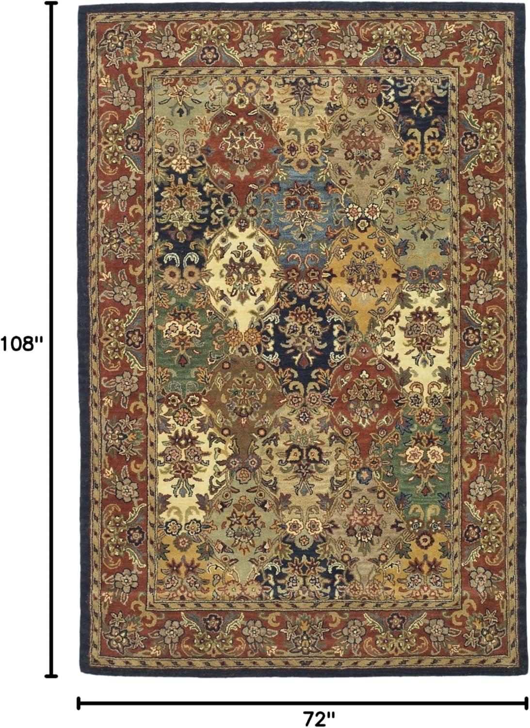 Heritage HG911 Hand Tufted Area Rug - Multi/Burgundy - 6'x9' - Safavieh.