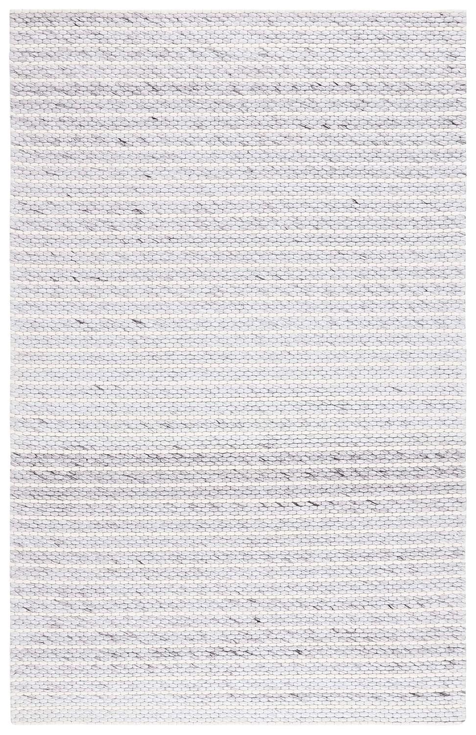 Marbella MRB207 Hand Woven Indoor Accent Rug - Light Grey/Ivory - 3'x5' - Safavieh