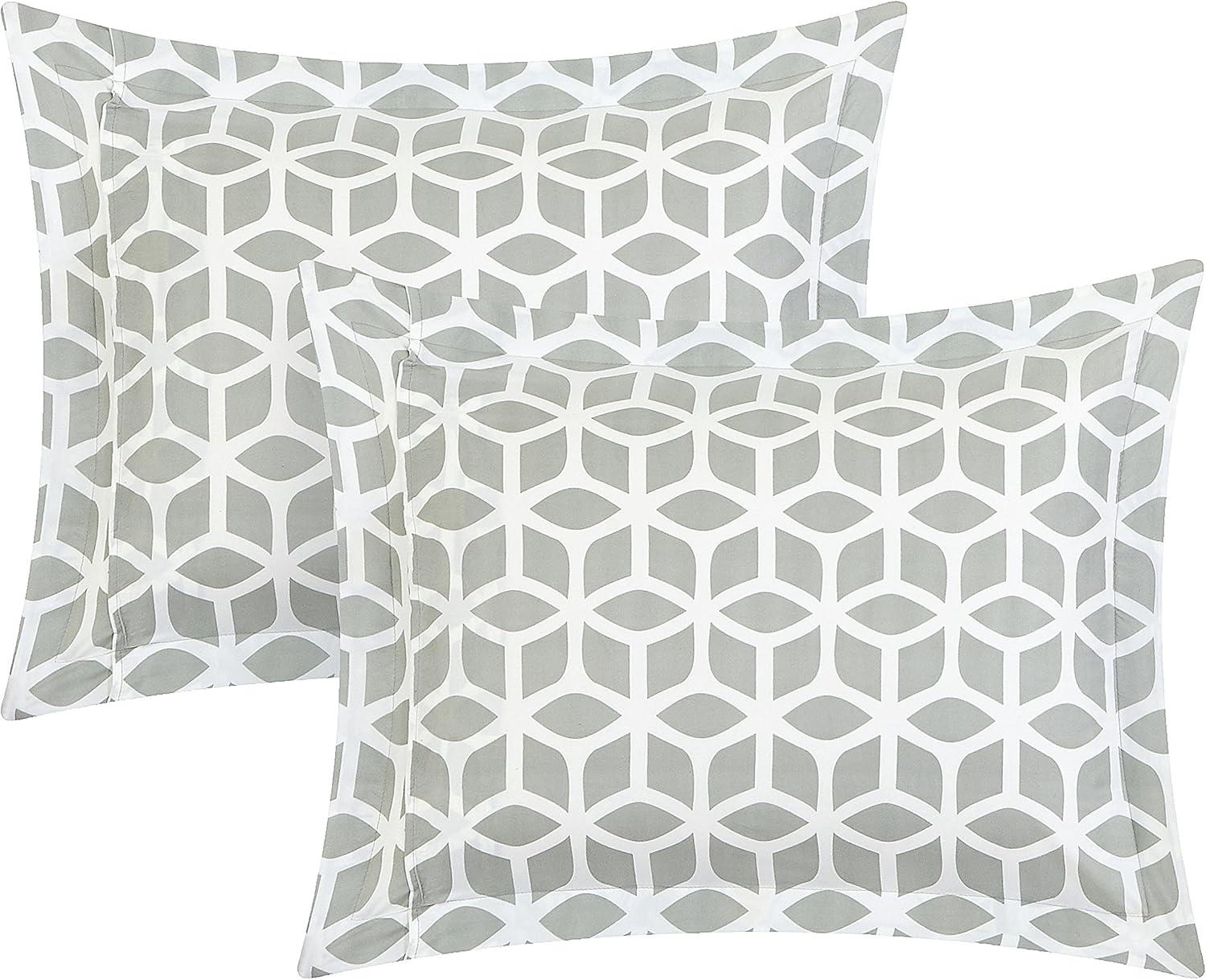 8 or 6 Pc. Barella Super soft Large Printed Medallion REVERSIBLE with Geometric Printed Backing Comforter Set