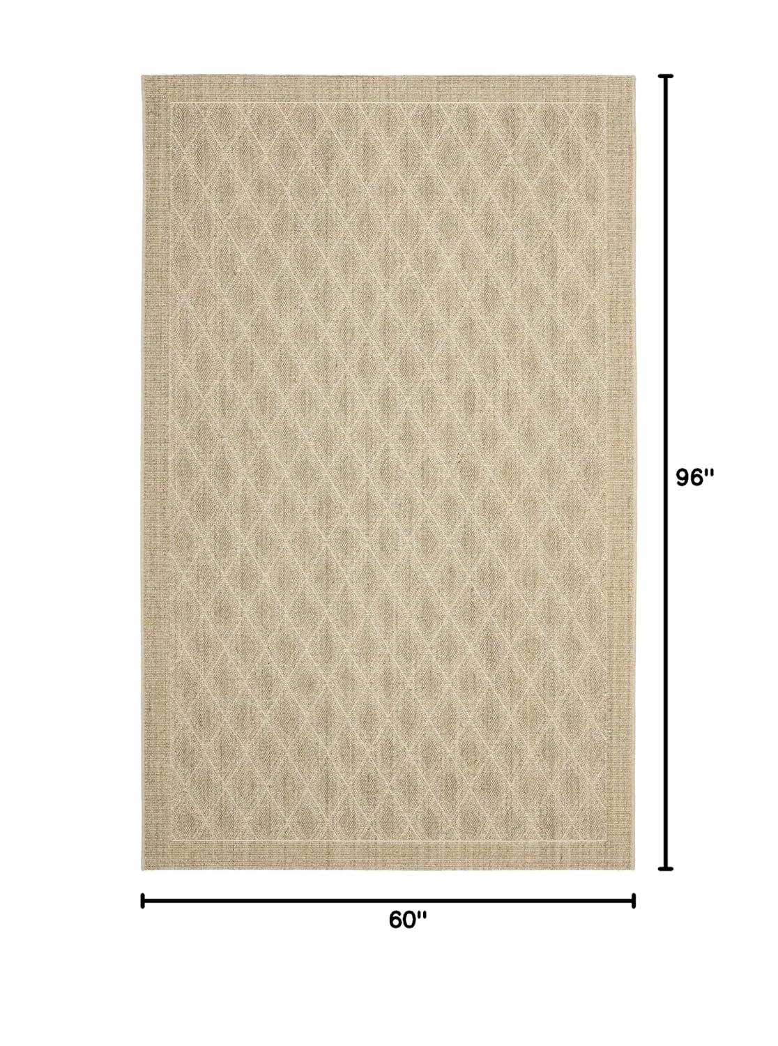 Palm Beach PAB351 Jacquard Weave Indoor Area Rug - Sand - 5'x8' - Safavieh.