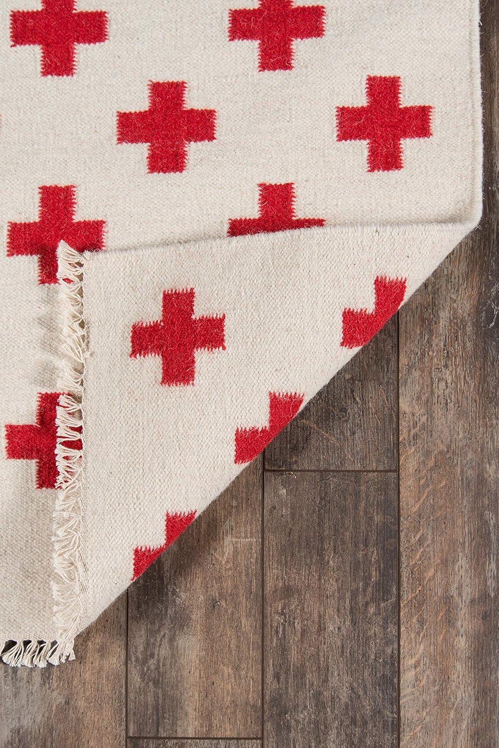 Topanga Geometric Handwoven Wool Gray/White Area Rug