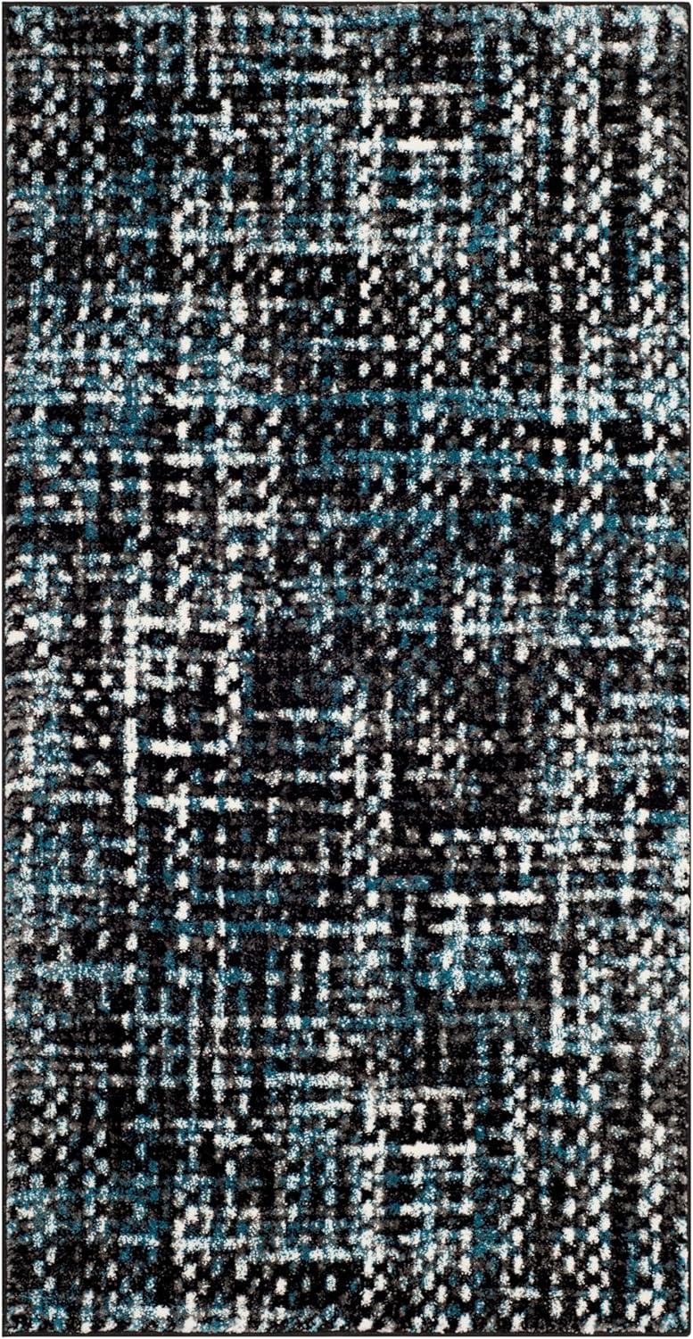 Porcello PRL6941 Power Loomed Indoor Accent Rug - 4'x6' - Charcoal/Blue - Safavieh