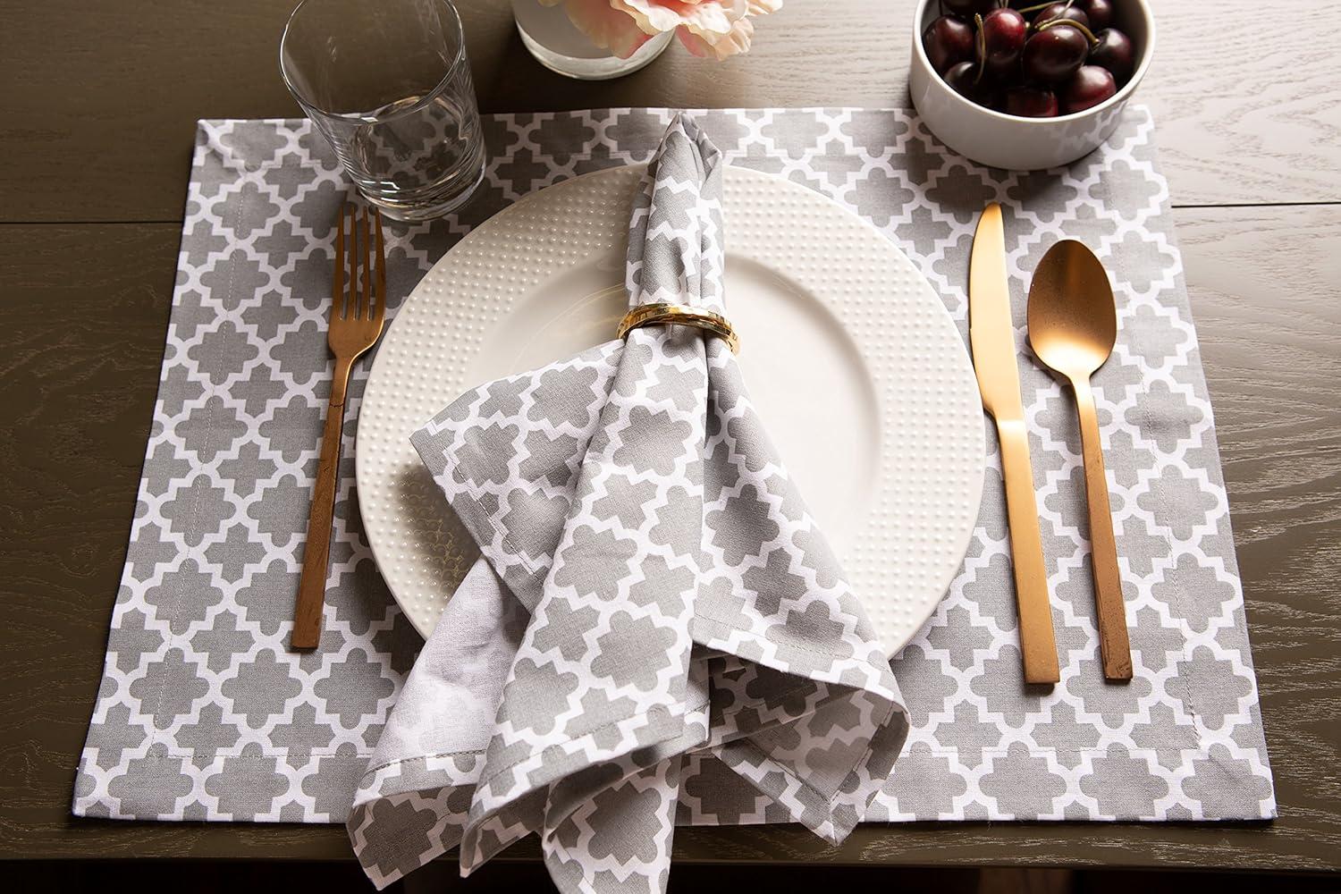 Gray Lattice Placemat (Set of 6)