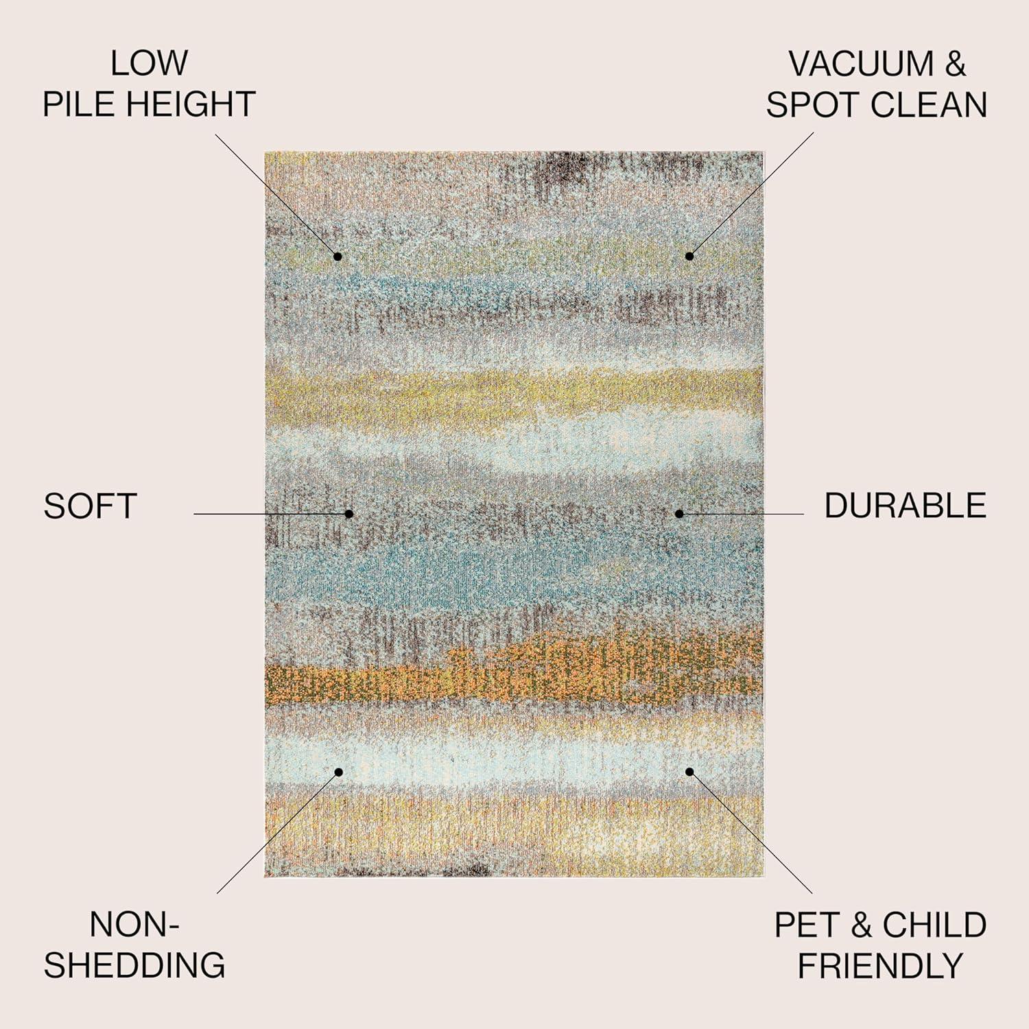 Contemporary POP Modern Abstract Vintage Area Rug - JONATHAN Y