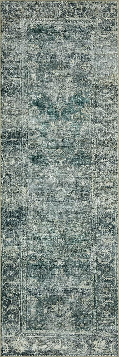 Magnolia Home By Joanna Gaines X Loloi Banks Machine Washable Blue / Lagoon Area Rug