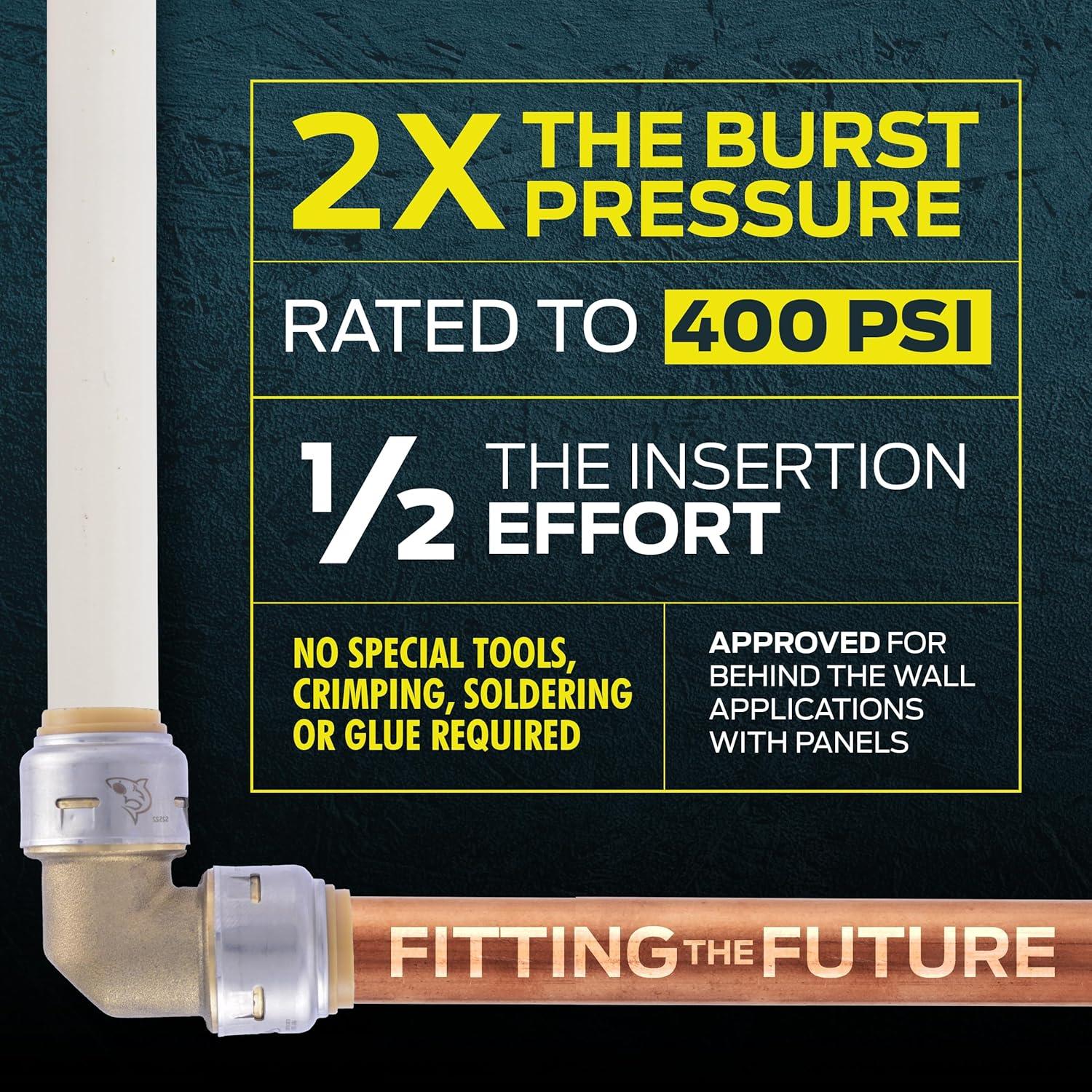 Brass Push Fit Plumbing Fittings Kit for Shower and Tub