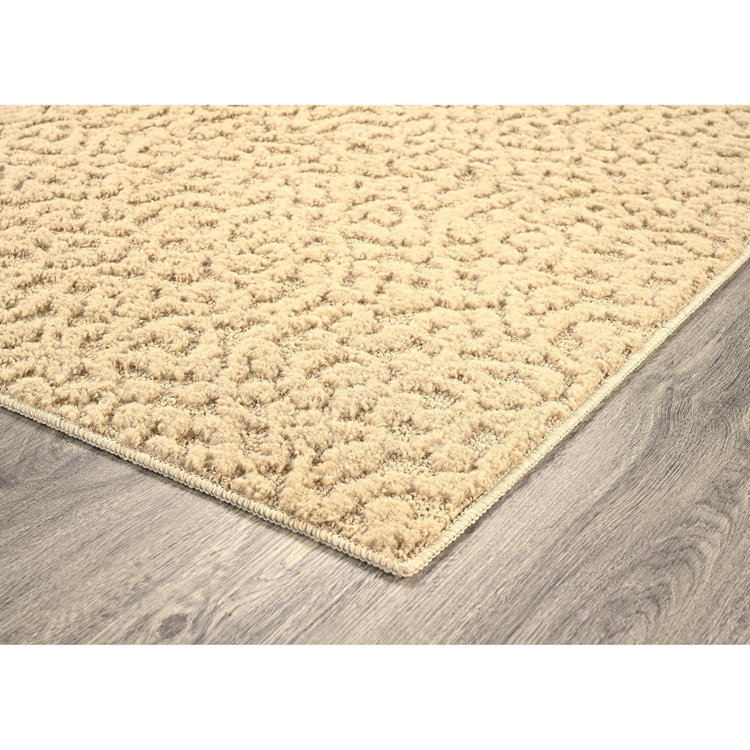 Garland Rug Ivy Indoor Rug Set, 3 Piece Set (5'x7', 3'x4', & 2'x5') Tan