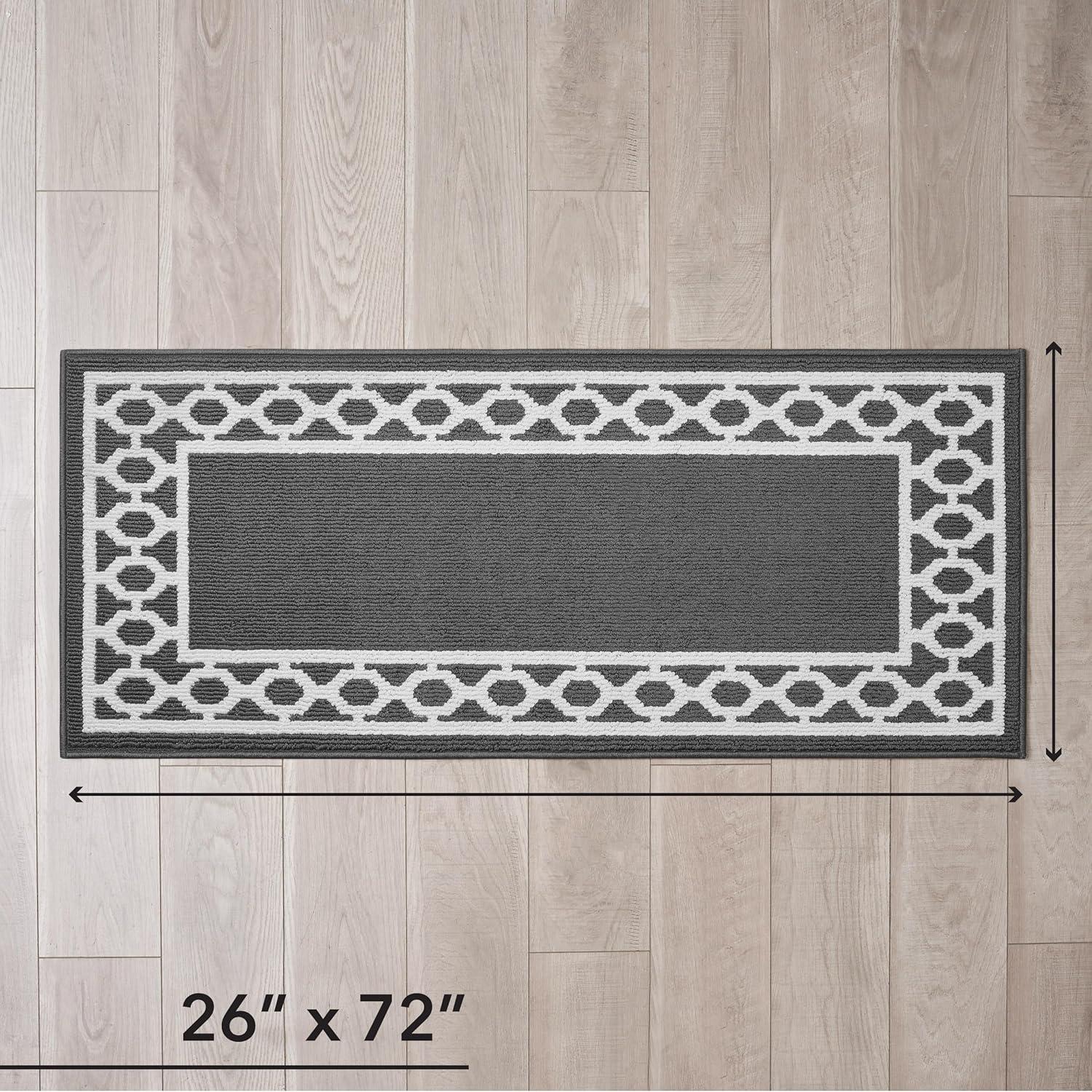 Tufted Performance Trellis Border Runner Rug