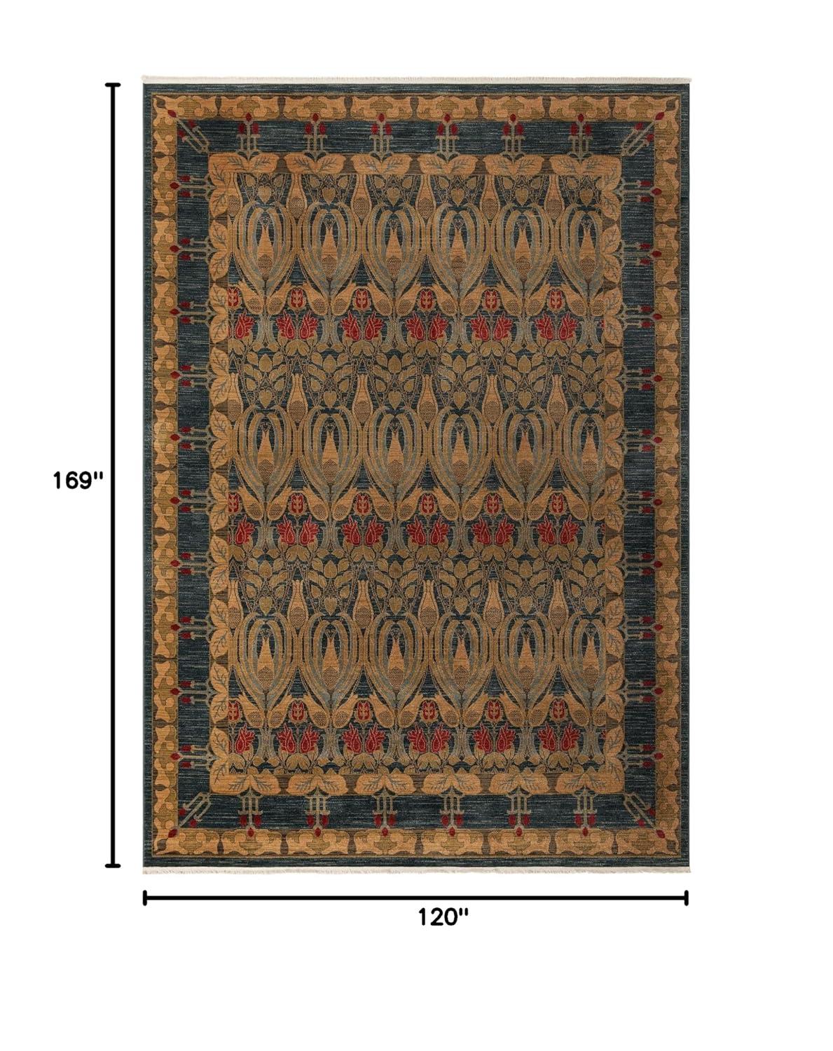 Unique Loom Contemporary Stirling Area Rug Denim Color
