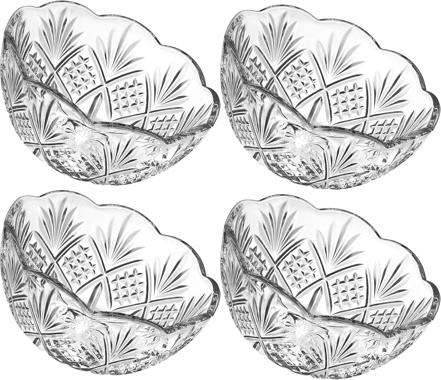 Godinger Silver Art Co Dublin Crystal Dessert Bowls 3.5oz Set (Set of 4)