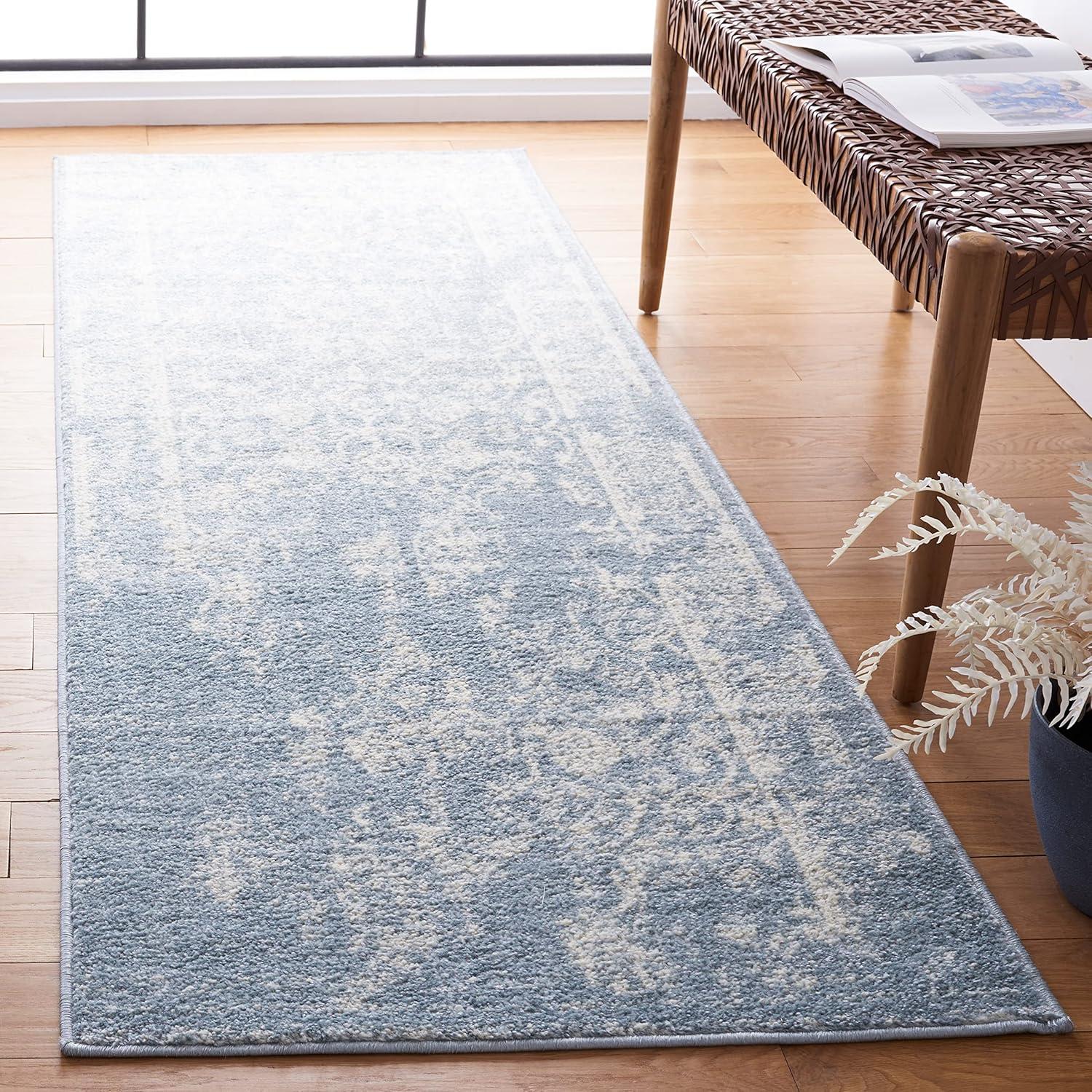 Adirondack ADR101 Power Loomed Runner Rug - Slate/Ivory - 2'6"x8' - Safavieh.