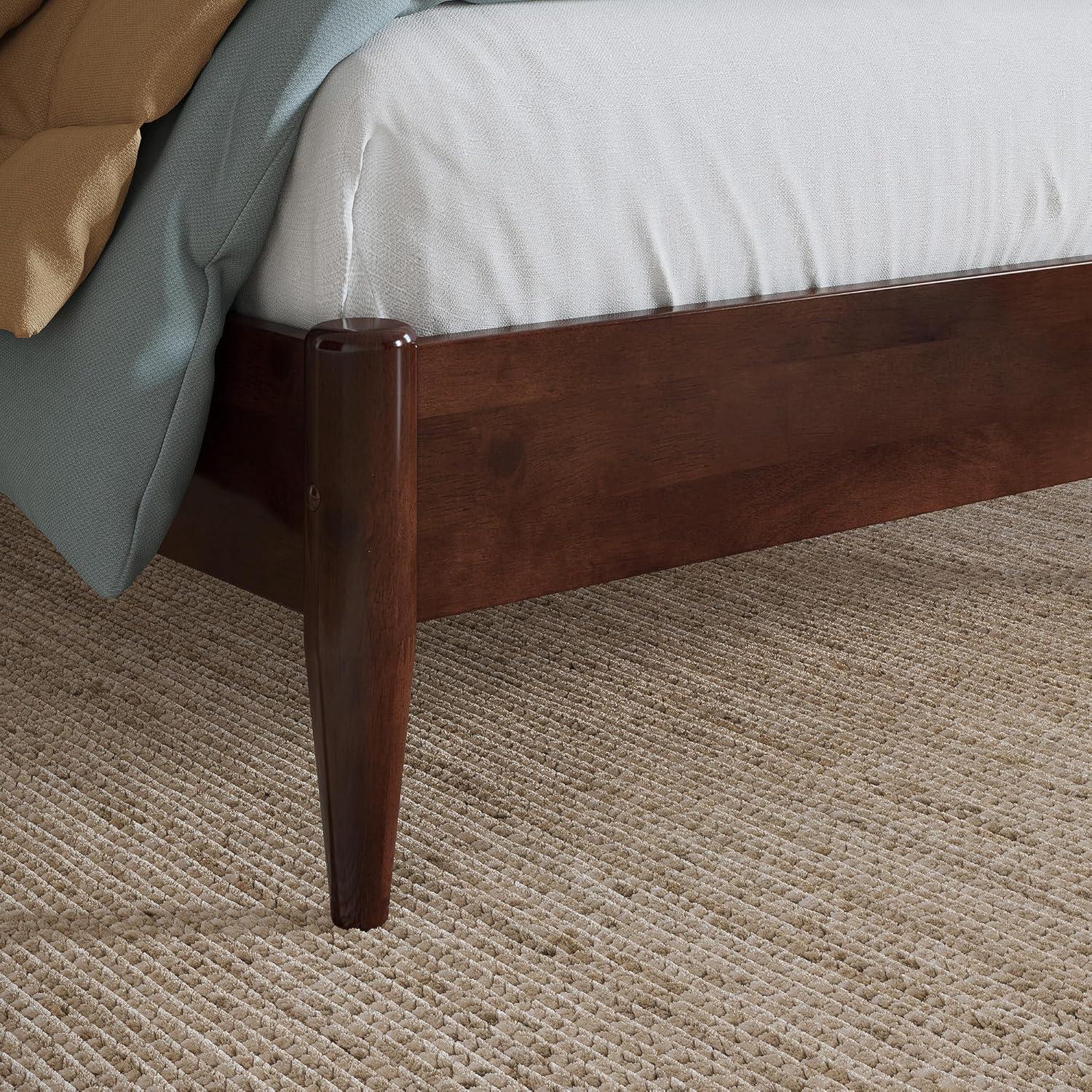 AFI Furnishings Berkshire Twin Solid Wood Low Profile Platform Bed in Walnut