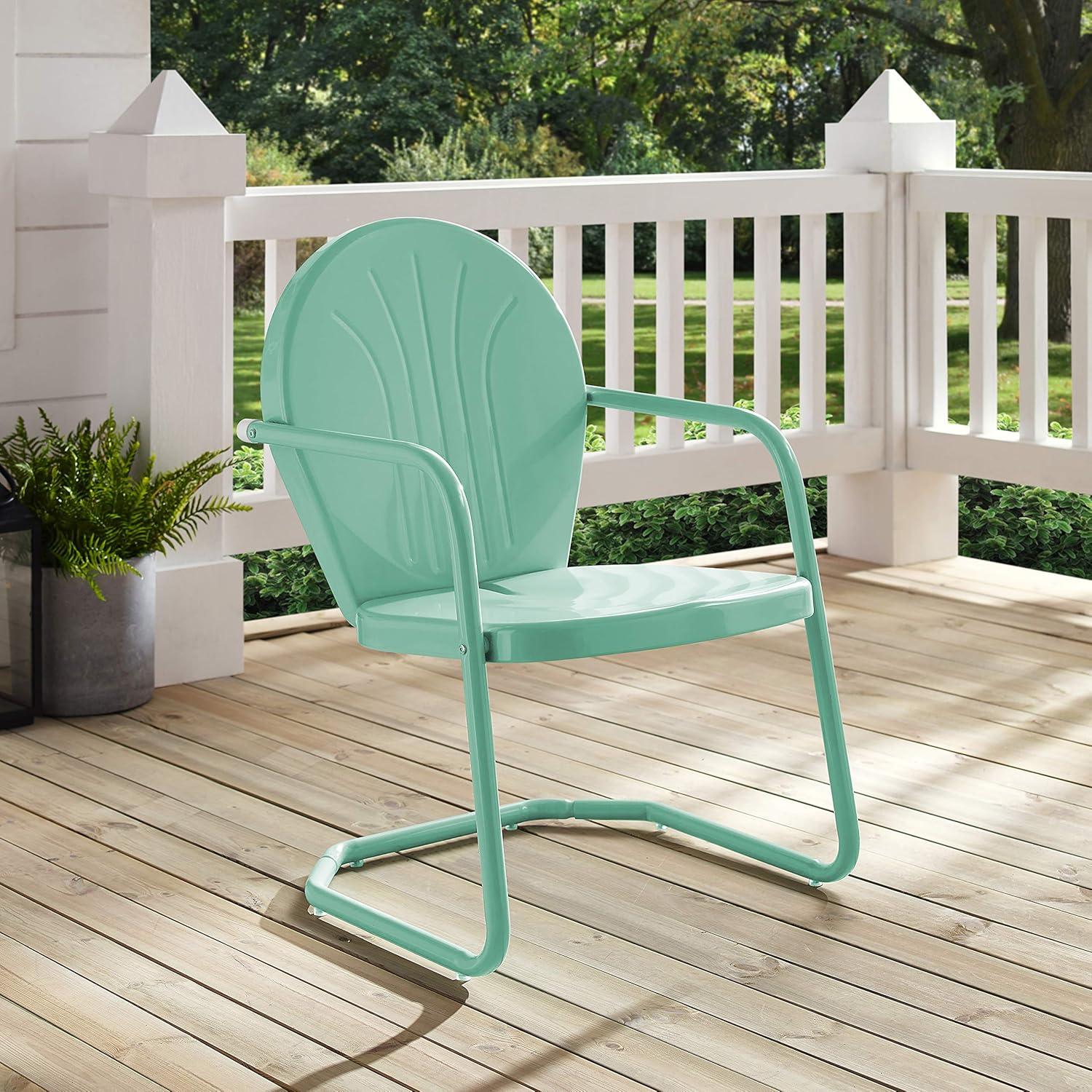 Griffith Aqua Metal Outdoor Lounge Chair