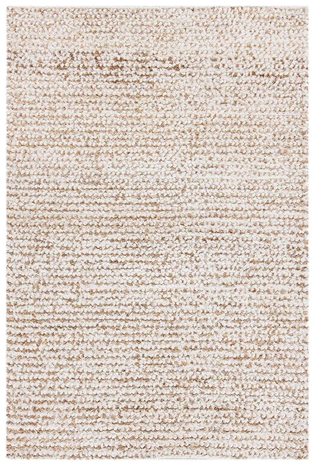 Classic Shag SG640 Hand Woven Area Rug - White/Beige - 4'x6' - Safavieh.
