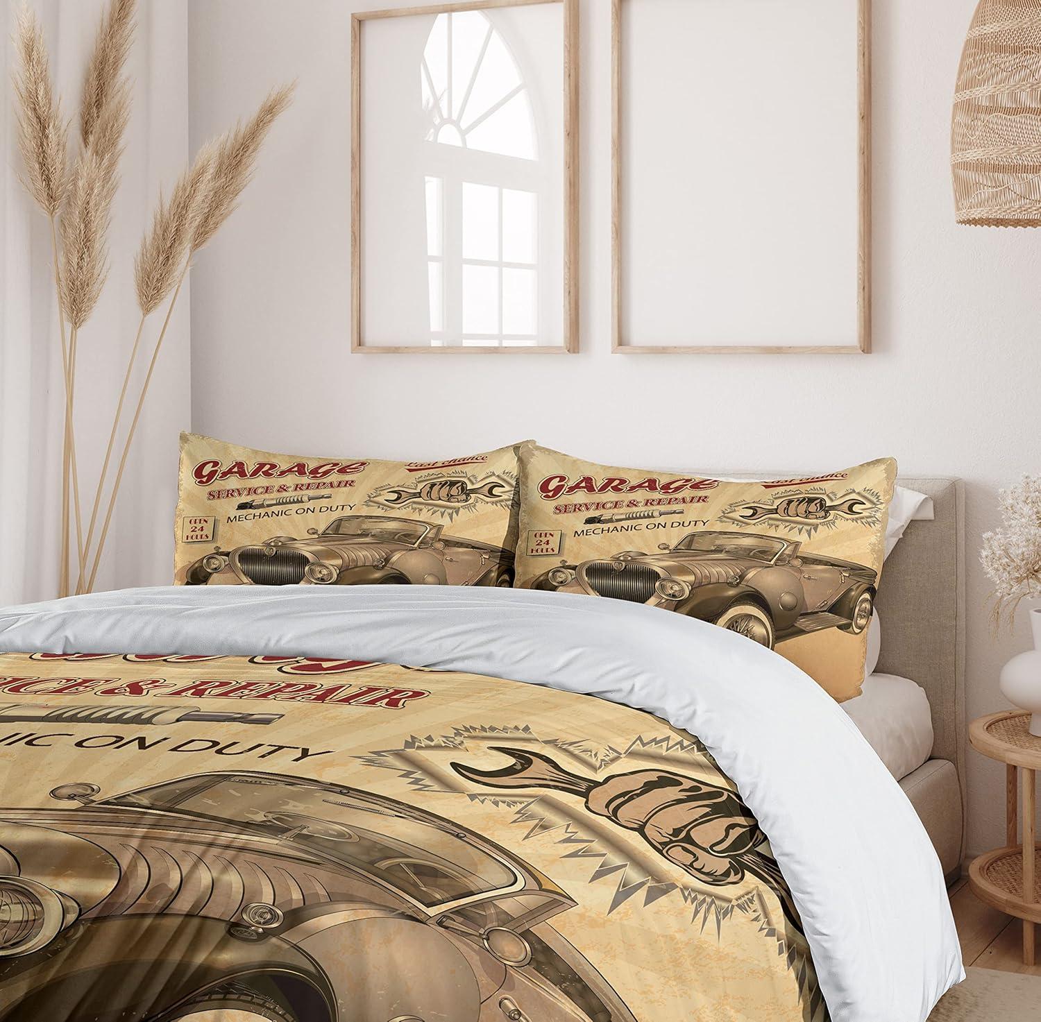 Ambesonne Vintage Industrial Duvet Cover Set