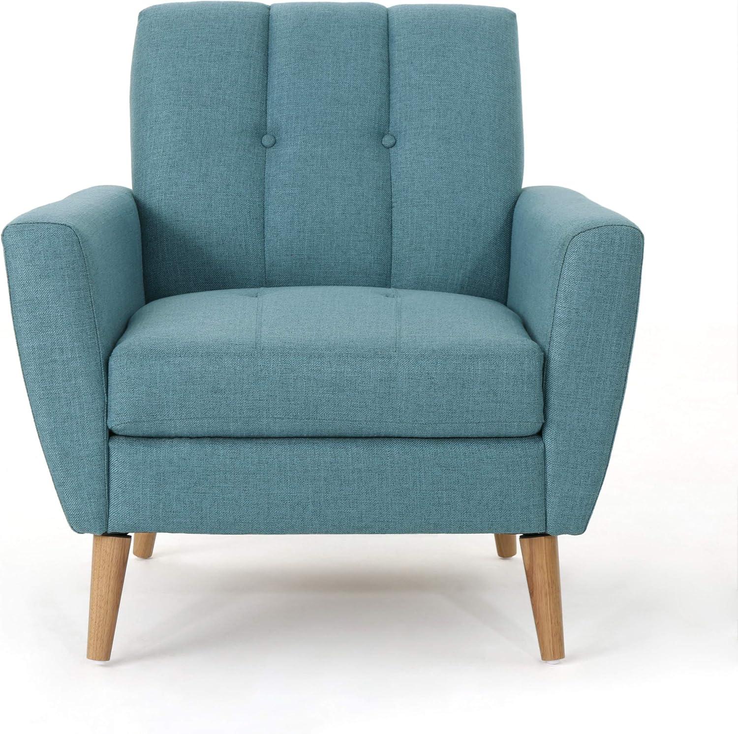 Christopher Knight Home Treston Mid Century Club Chair Blue: Upholstered Armchair, Reading Seat