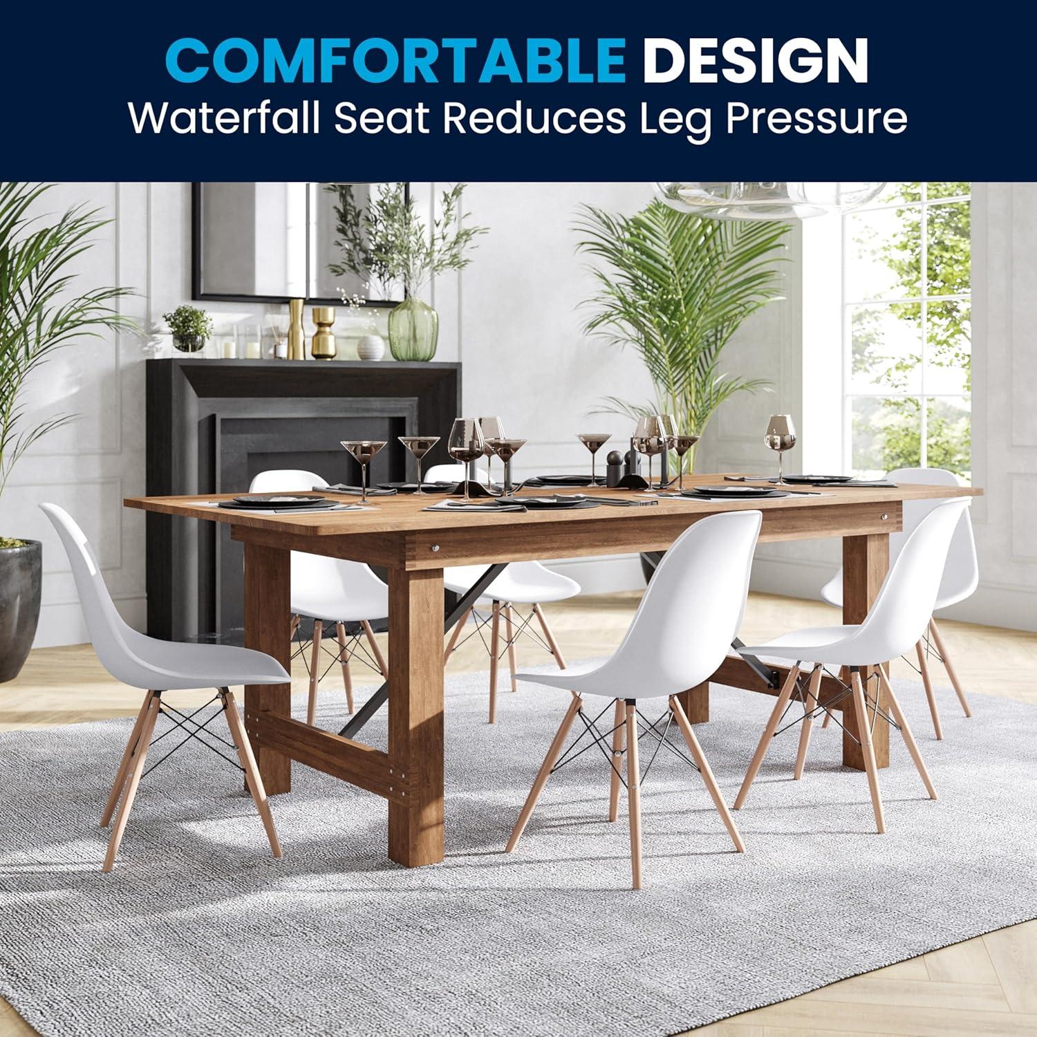 Chair with Wooden Legs for Versatile Kitchen, Dining Room, Living Room, Library or Desk Use (Set of 2)