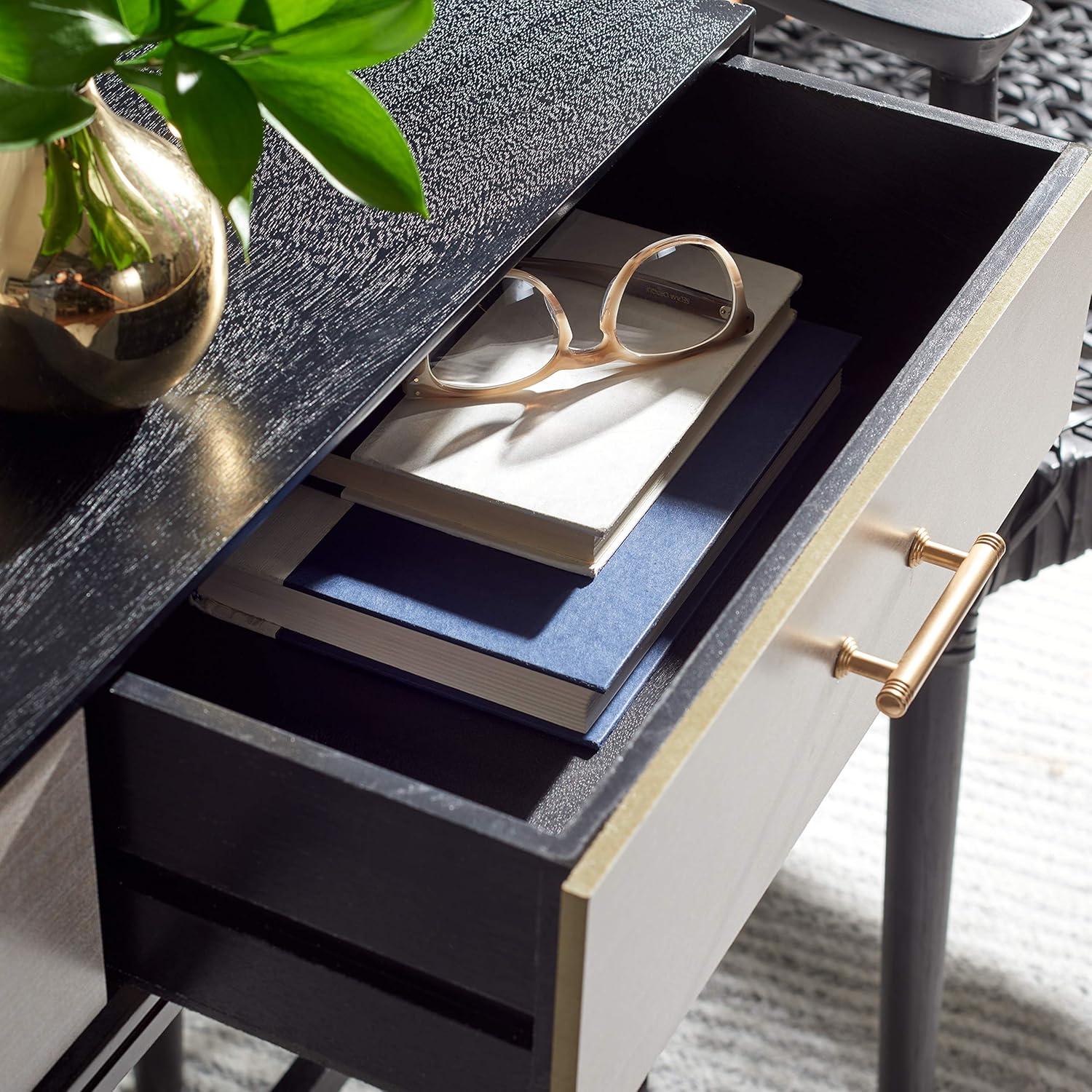 Estella 2 Drawer Console Table - CNS5731B - Black - Safavieh