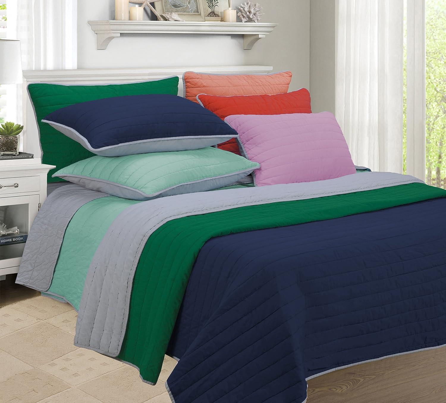 Superior Brandon Standard Cotton Traditional Reversible Quilt Set