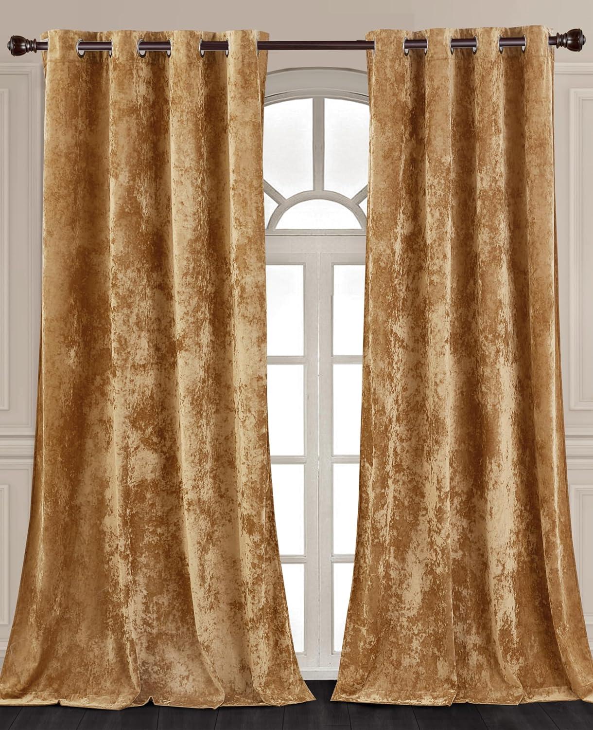 Chezmoi Collection Lux Grommet Top Window Curtain Set