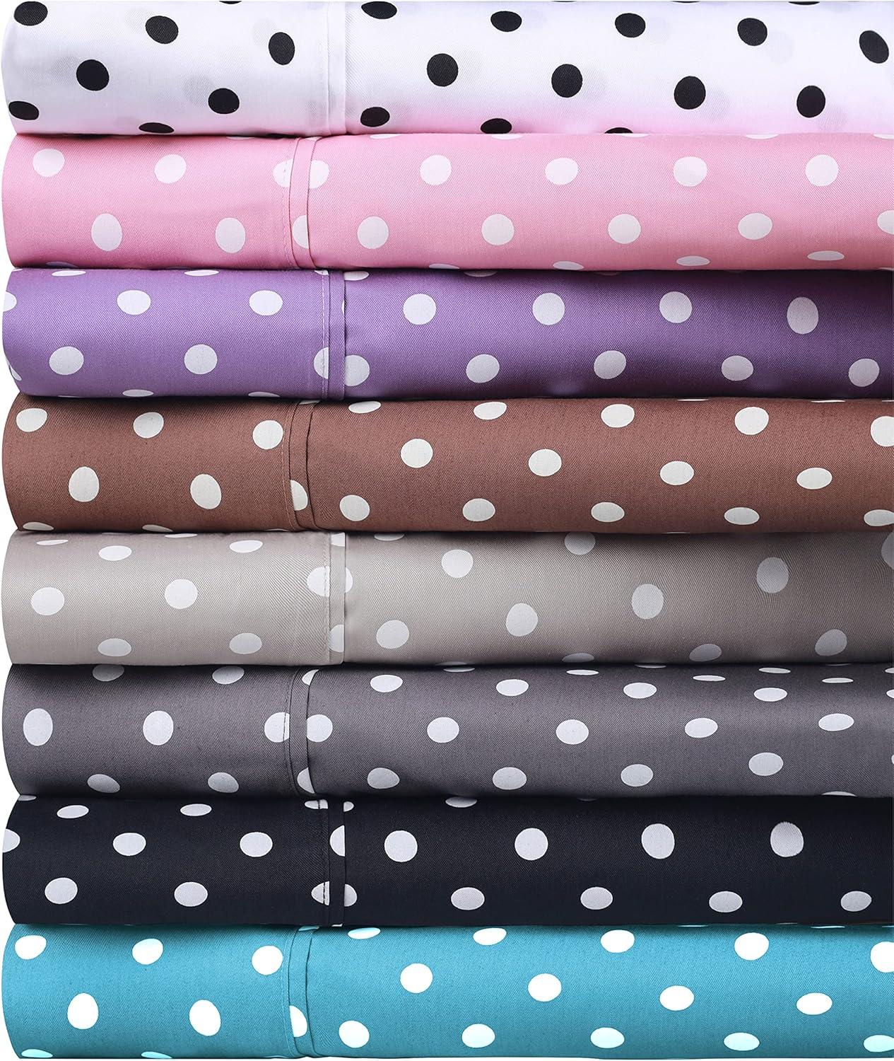 Impressions Cotton Blend 600TC Modern & Contemporary Polka Dots Duvet Cover Set