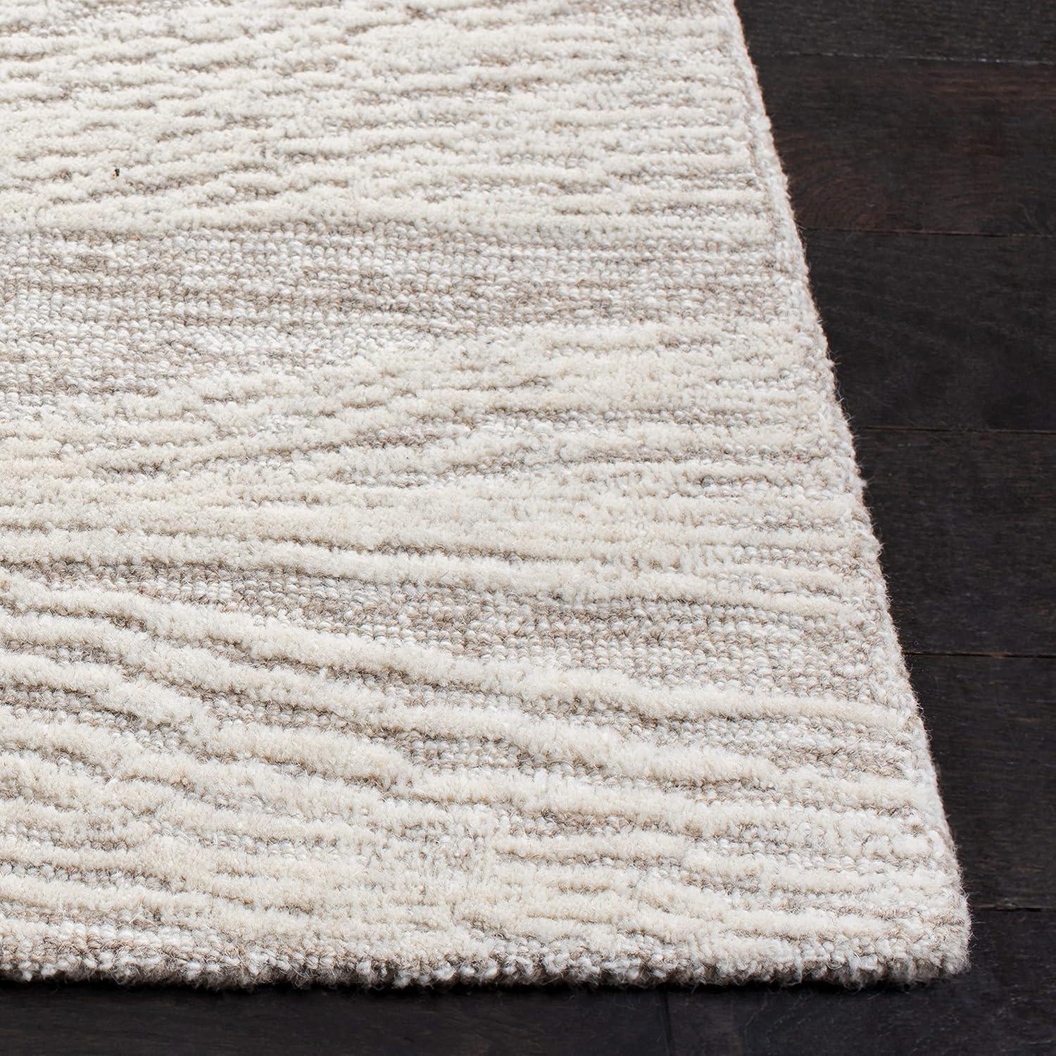 Metro MET995 Hand Tufted Indoor Area Rug - Natural/Ivory - 6'x6' - Safavieh