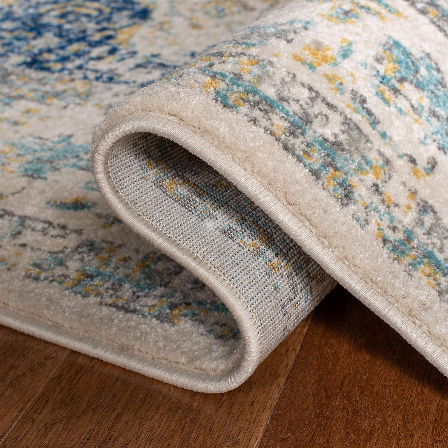 Evoke EVK220 Power Loomed Area Rug - Ivory/Blue - 10'x14' - Safavieh.