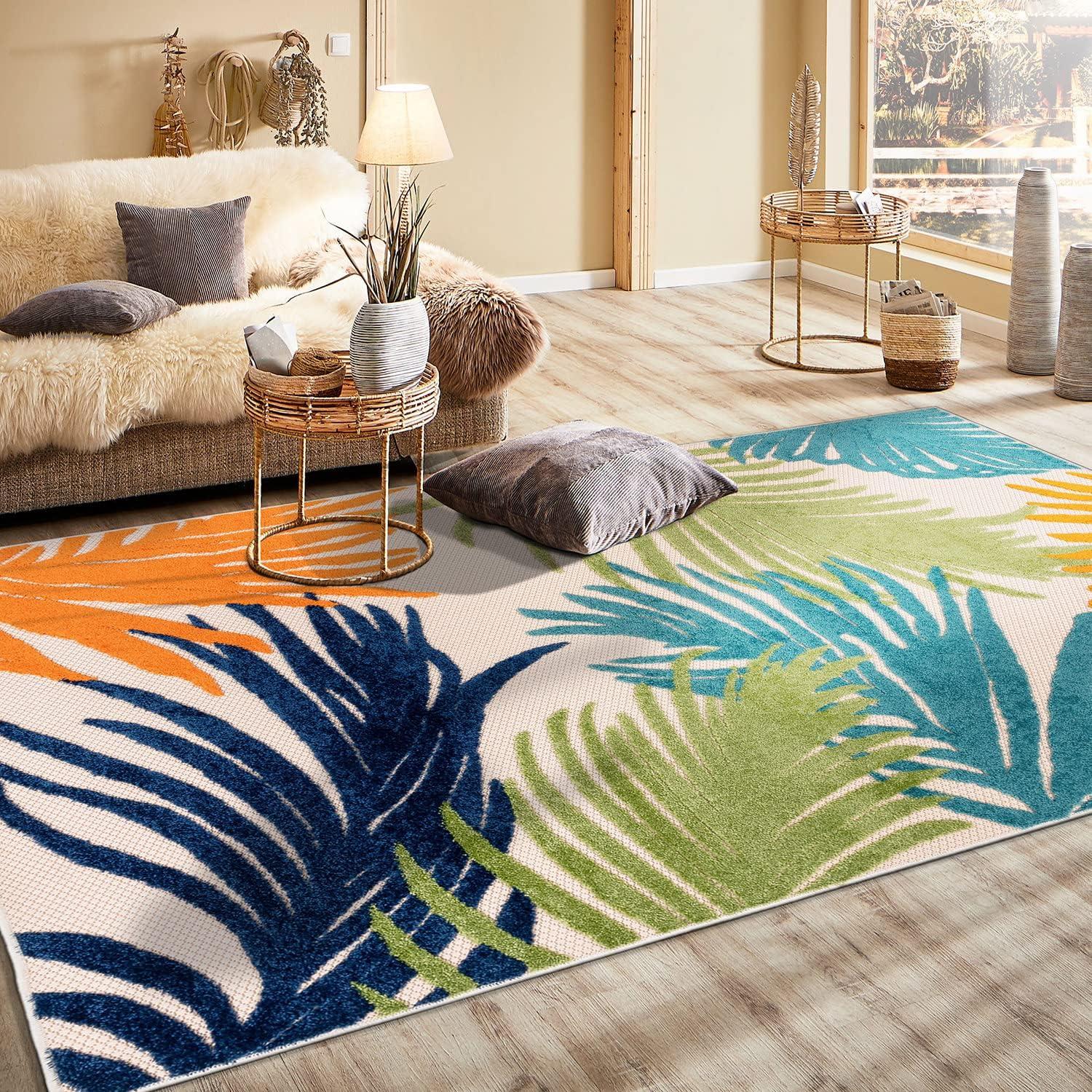 World Rug Gallery Tropical Floral Indoor/Outdoor Area Rug