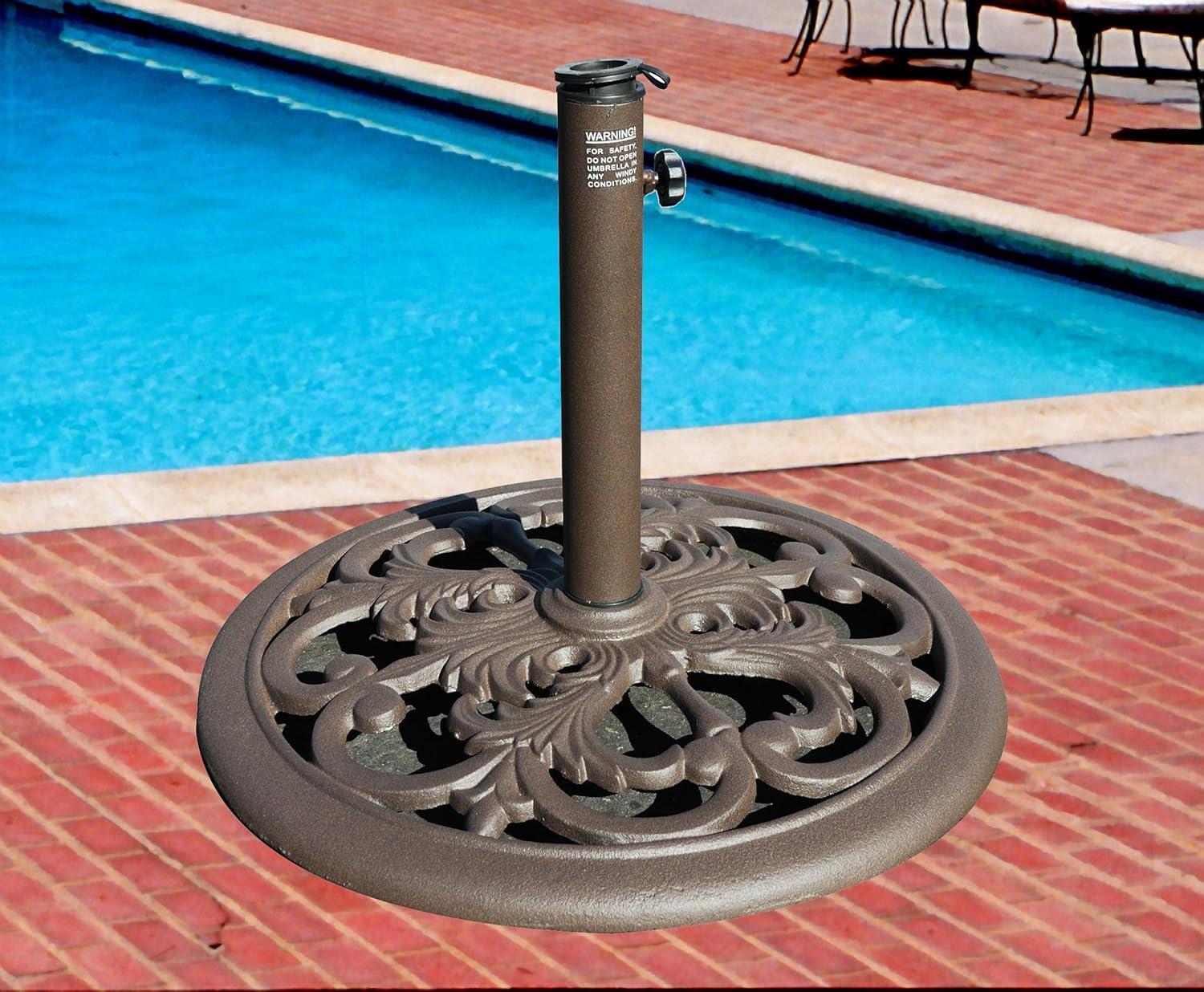 Tropishade 30-Pound Bronze Powder-Coated Cast Iron Umbrella Stand