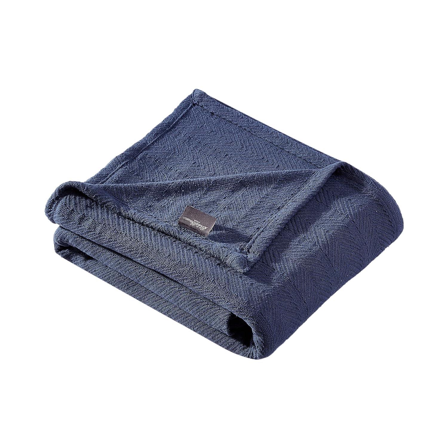 Eddie Bauer Eddie Bauer Herringbone Cotton Reversible Blanket