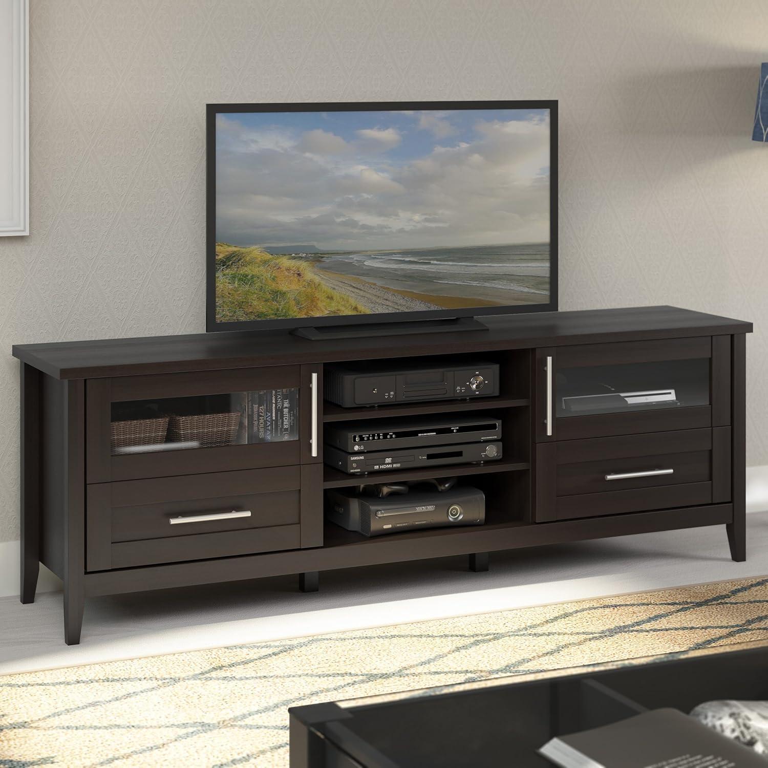 Jackson Extra Wide TV Stand for TVs up to 80" Espresso - CorLiving