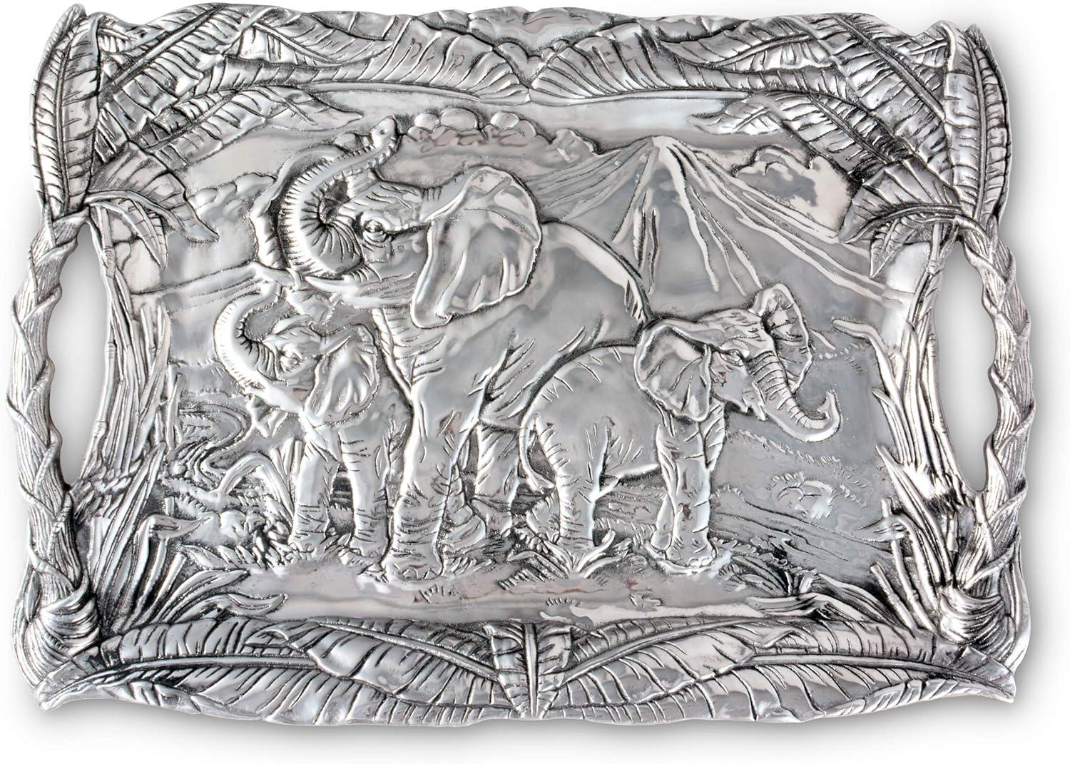 Arthur Court Designs Elephant Metal Tray