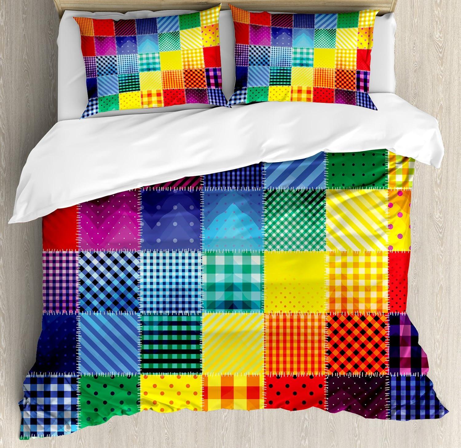 Farmhouse Modern & Contemporary Geometric Shapes Duvet Cover Set