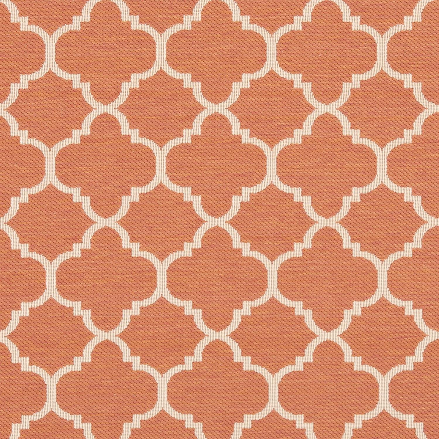 Herefordshire Geometric Orange Indoor / Outdoor Area Rug