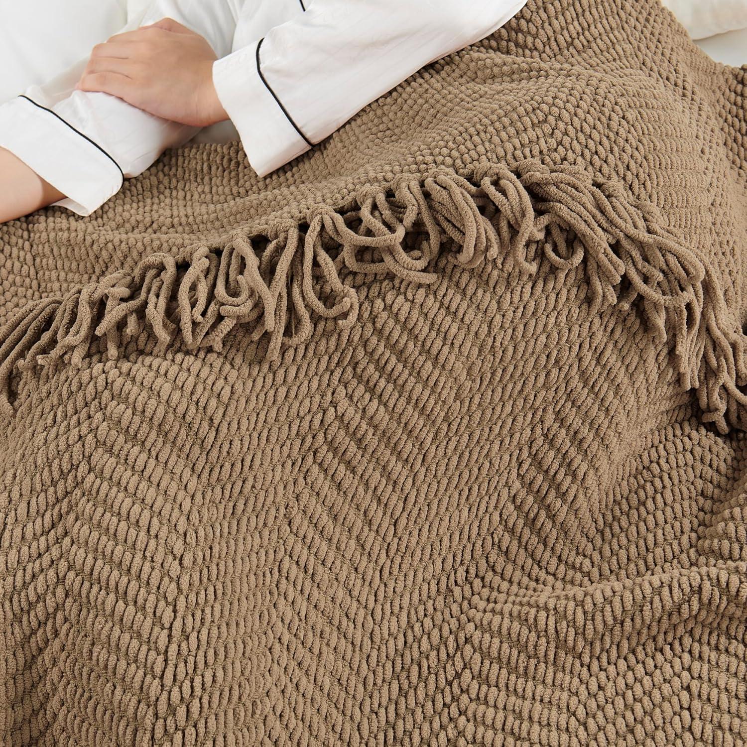 Home Soft Things Tweed Knitted Throw Blanket