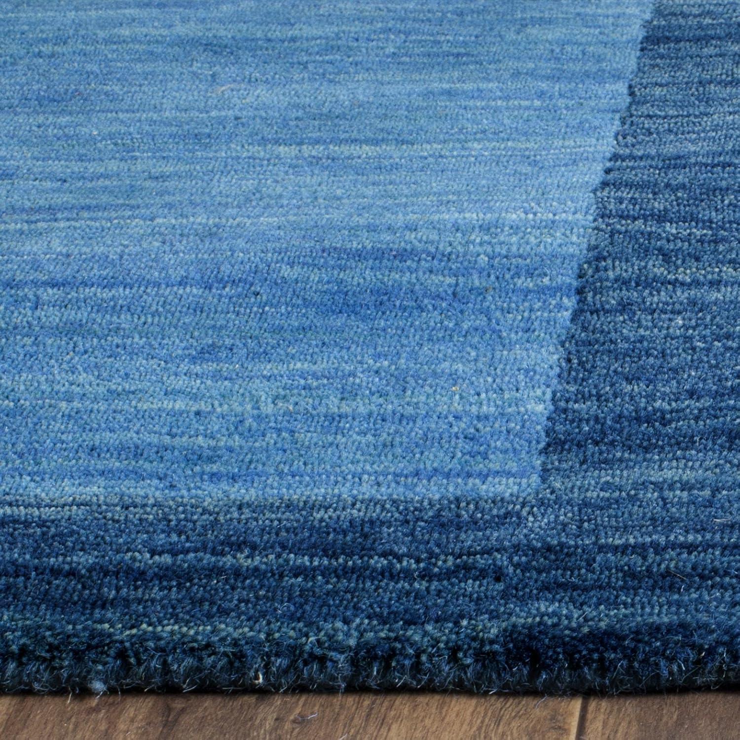 Himalaya HIM580 Hand Loomed Area Rug - Light Blue/Dark Blue - 8'x8' - Safavieh.