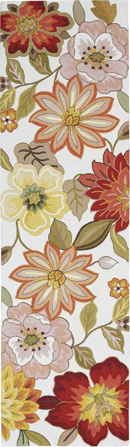 Nourison Fantasy FA18 Aqua Area Rug 5' x 7'6"
