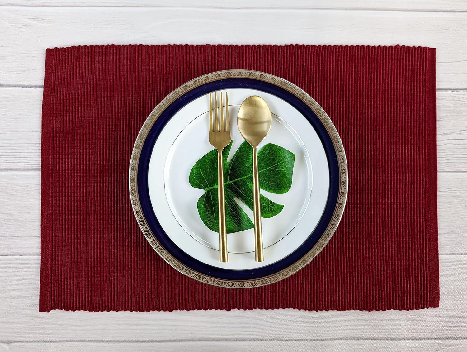 Wine Ribbed Placemat (Set of 6)